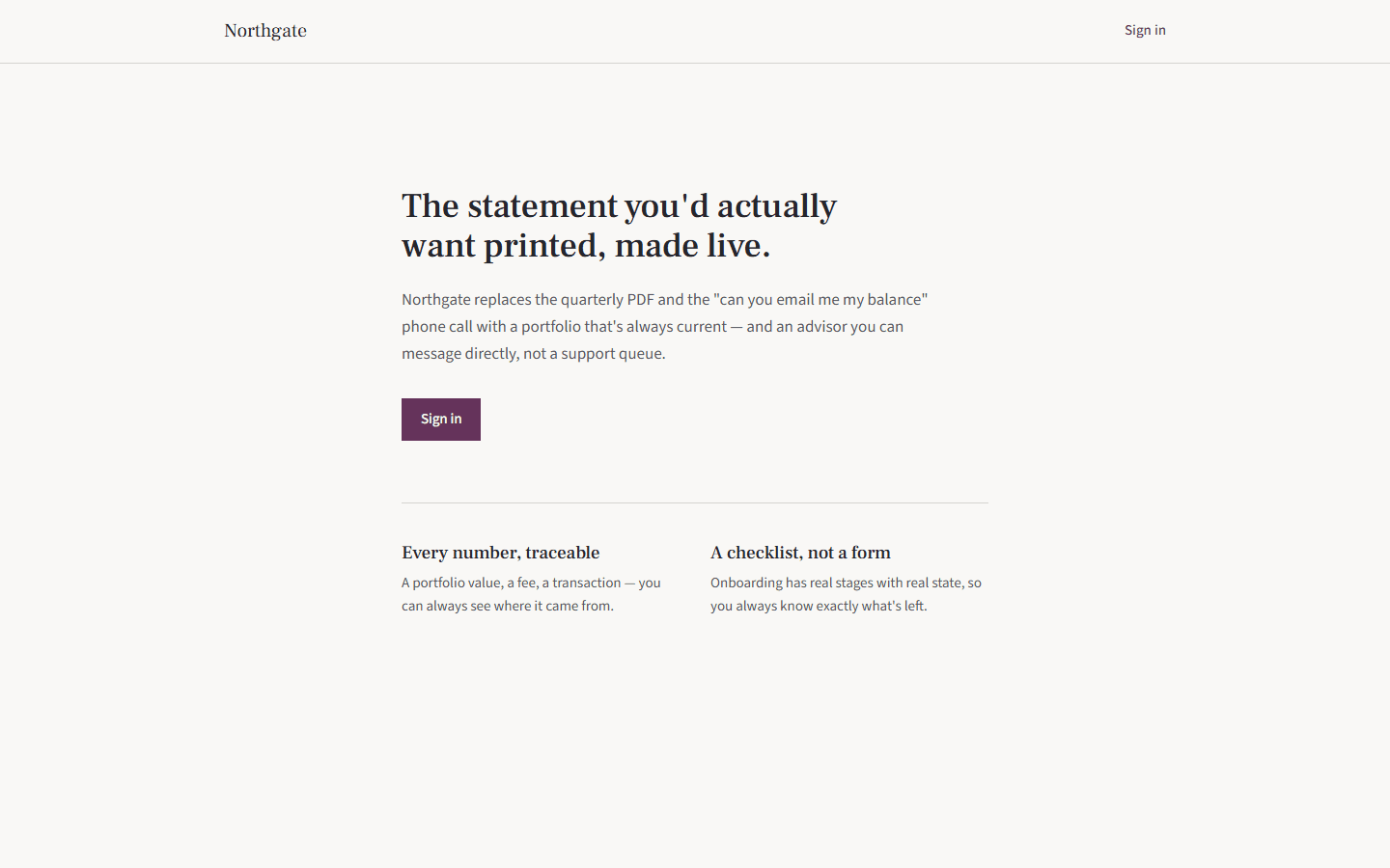 Homepage of Northgate